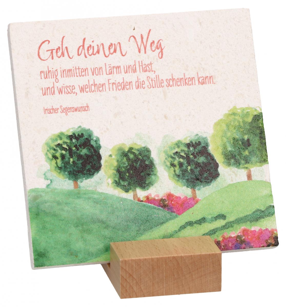 Natursteintafel "Geh deinen Weg"
