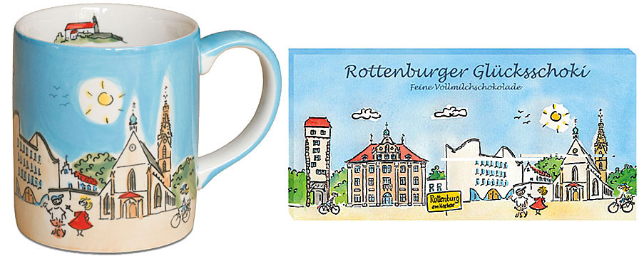 Rottenburg-Tasse und Rottenburg-Magnet