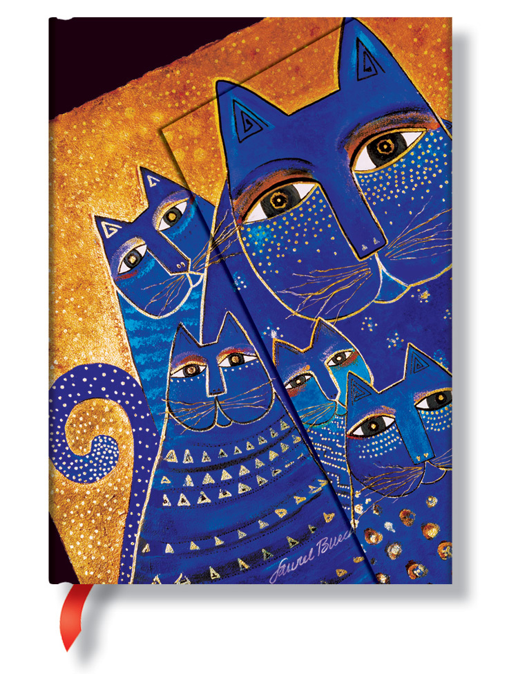 Notizbuch Katzen des Mittelmeers mit Klappumschlag Midi, liniert