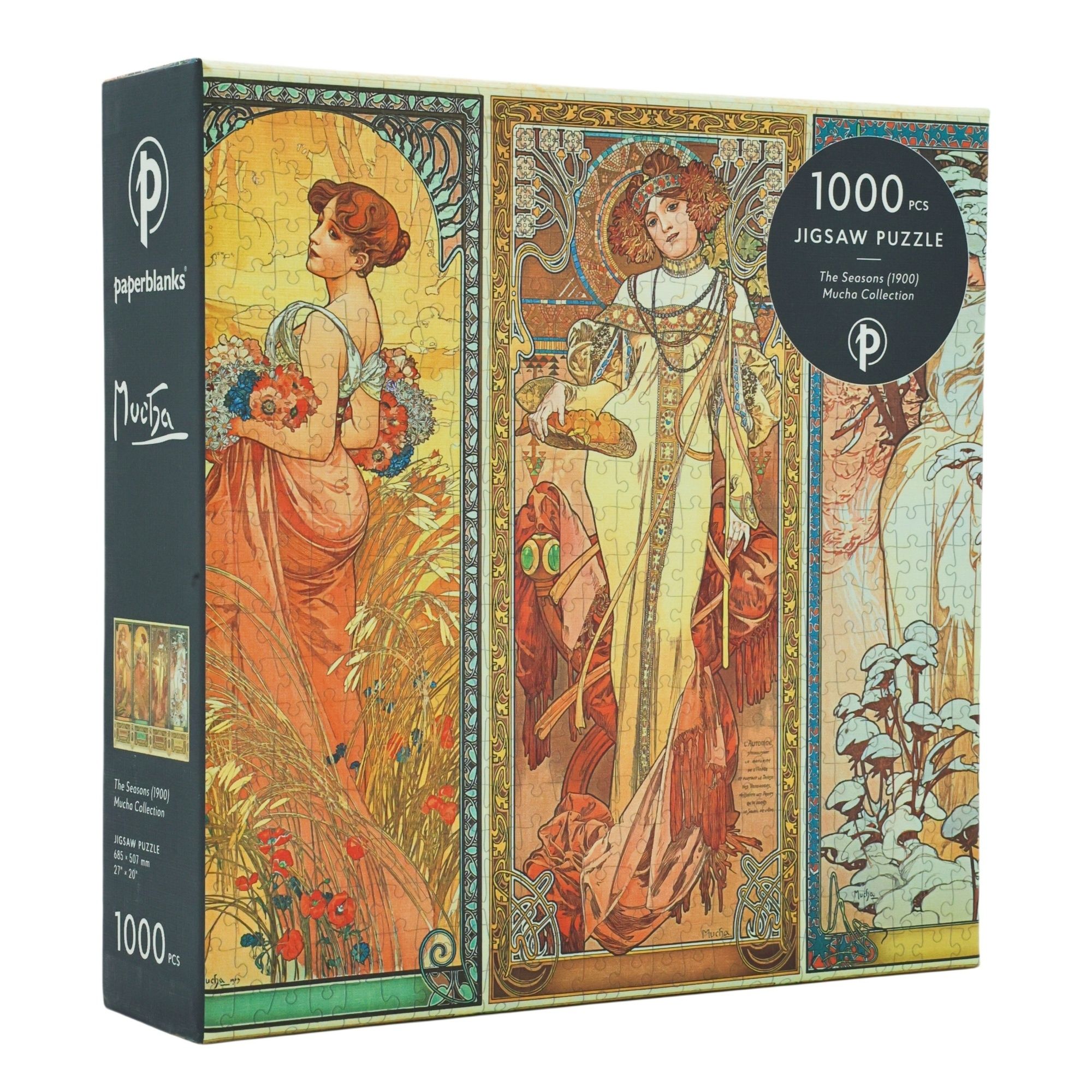 Puzzle Mucha: Die Jahreszeiten, 1000 Teile (50,7 x 68,5 cm)