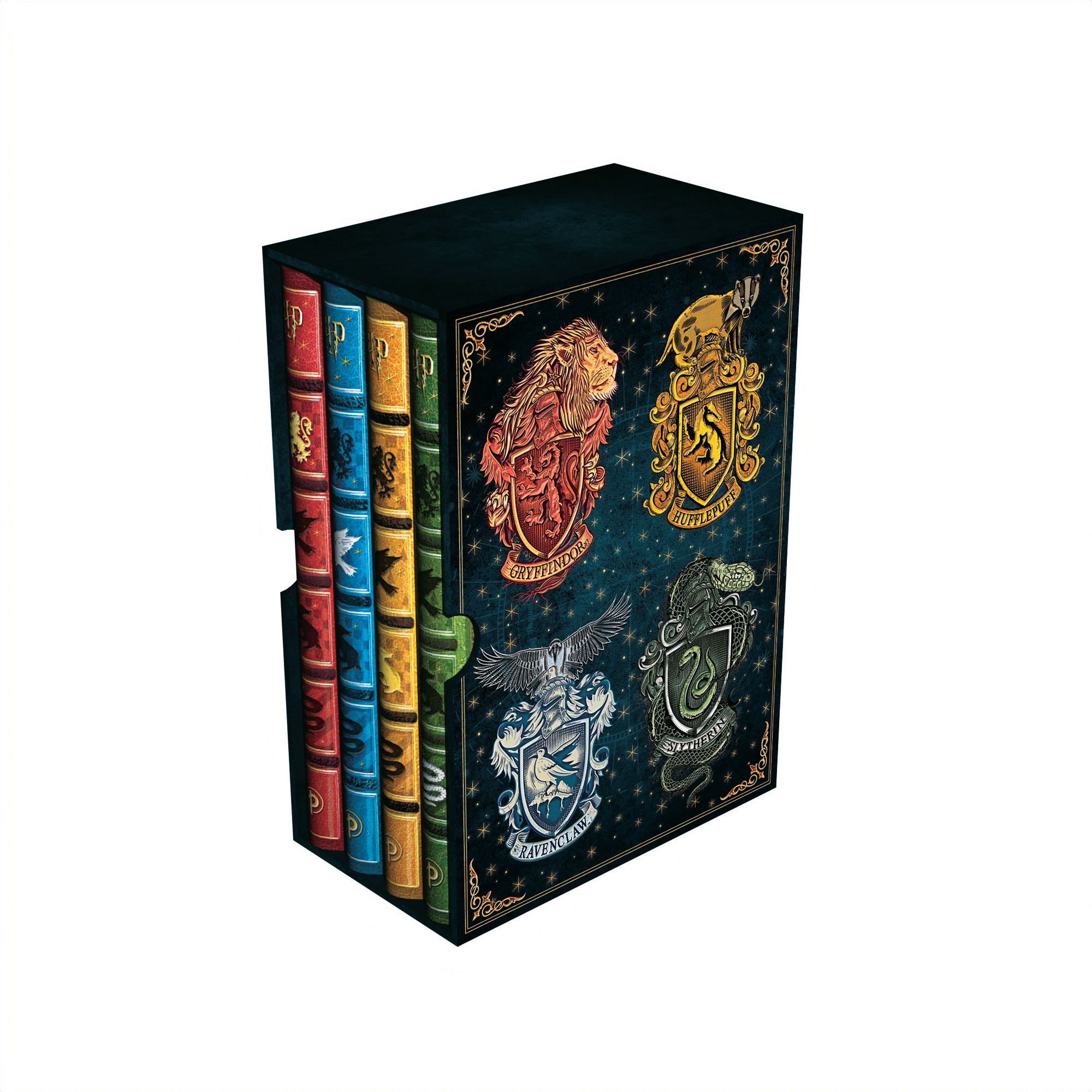 Geschenkset Hogwarts-Häuser (4 Midi-Notizbücher liniert, im Schmuckschuber)