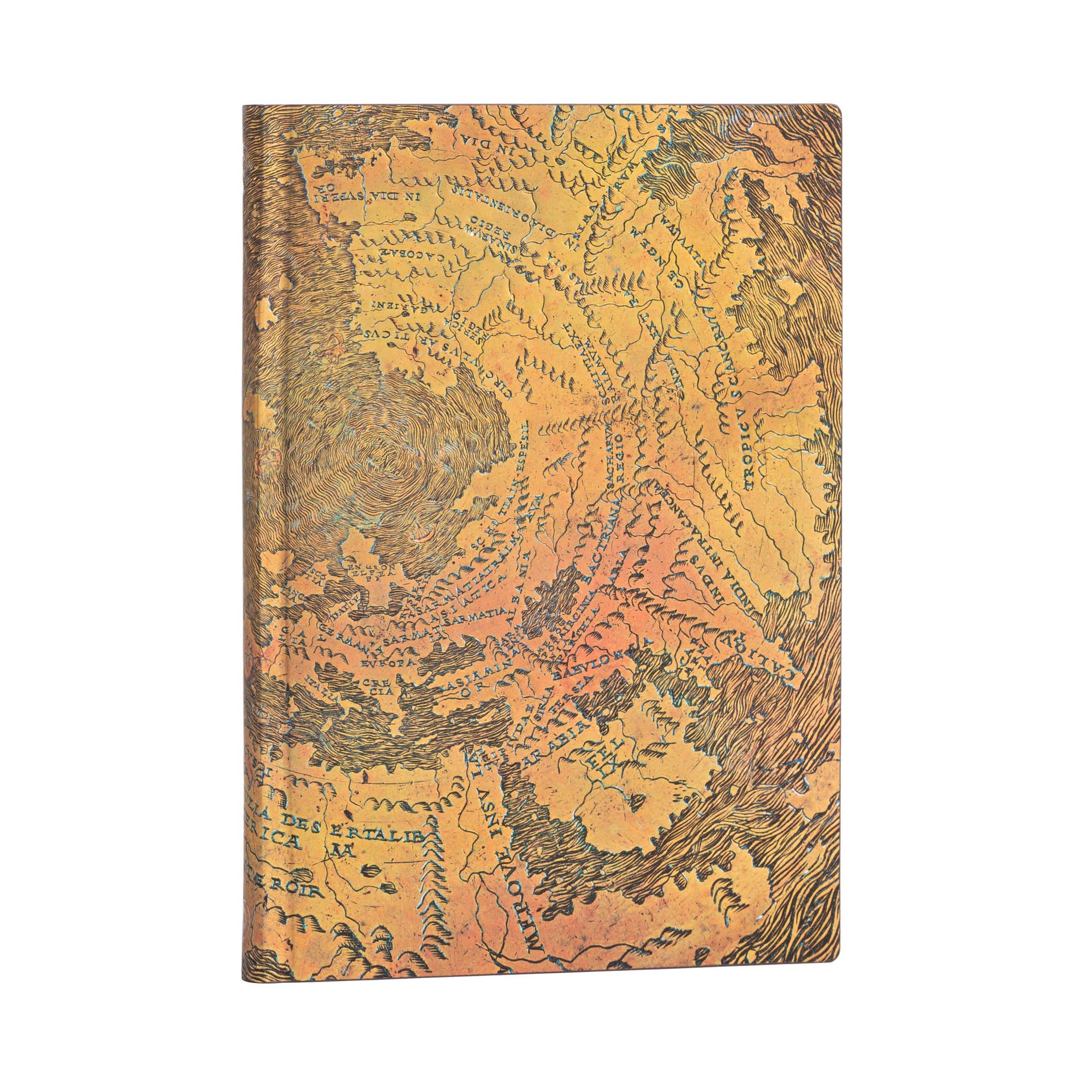 Notizbuch Hunt-Lenox Globus, Midi, liniert (Flexi)