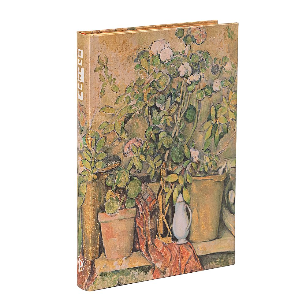 Notizbuch Cezannes Terrakotta-Töpfe und Blumen, Mini, liniert