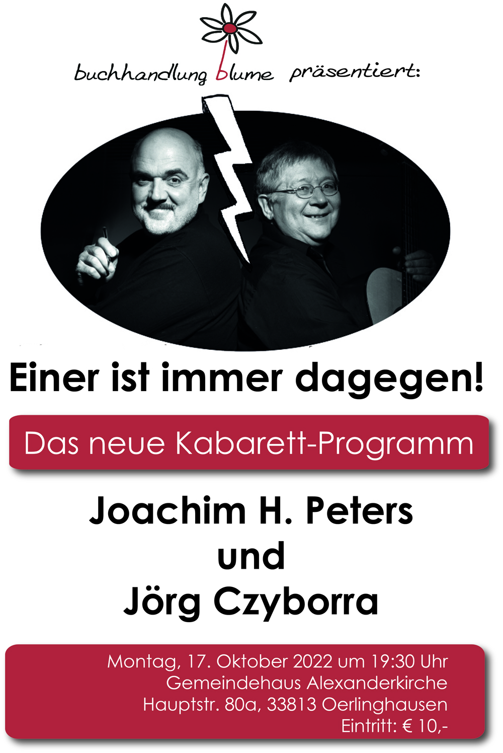 Eintrittskarte Kabarett mit Peters & Czyborra