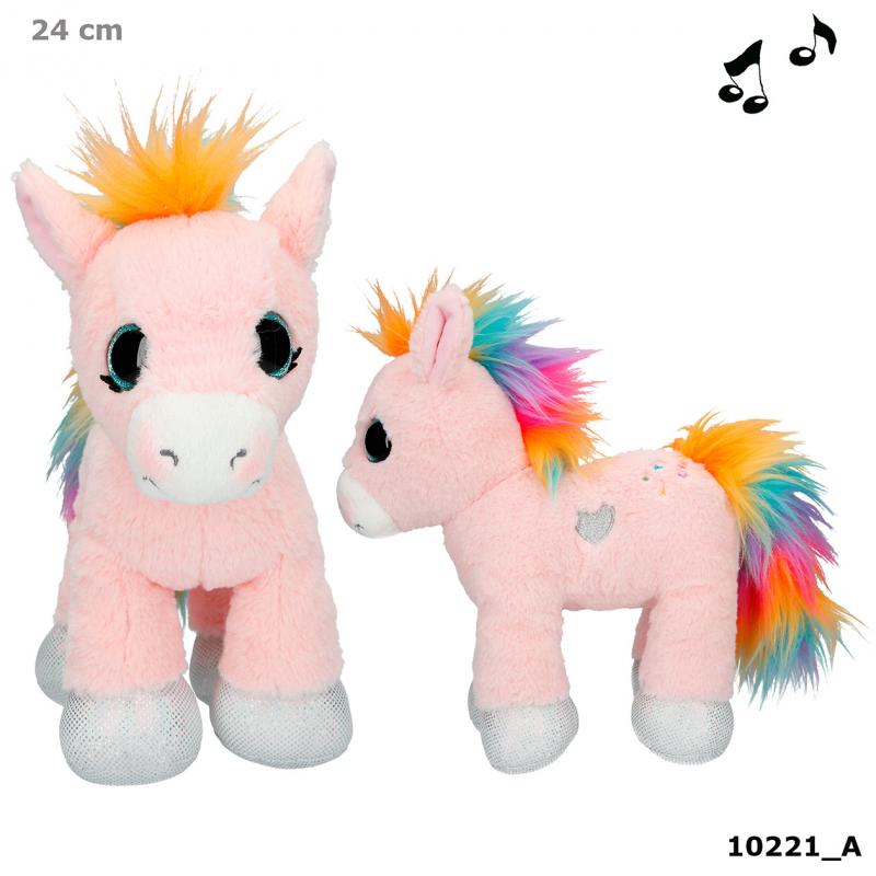 Ylvi & the Minimoomis Pony Roosy Rainbow Plüsch, 24 cm