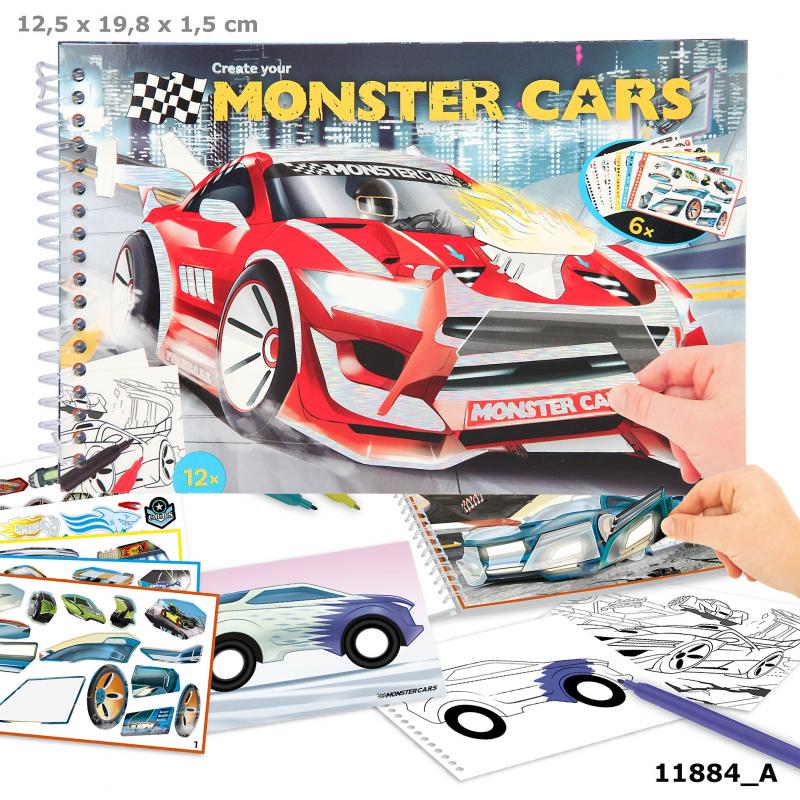 Monster Cars Pocket Malbuch 0011884 VE12