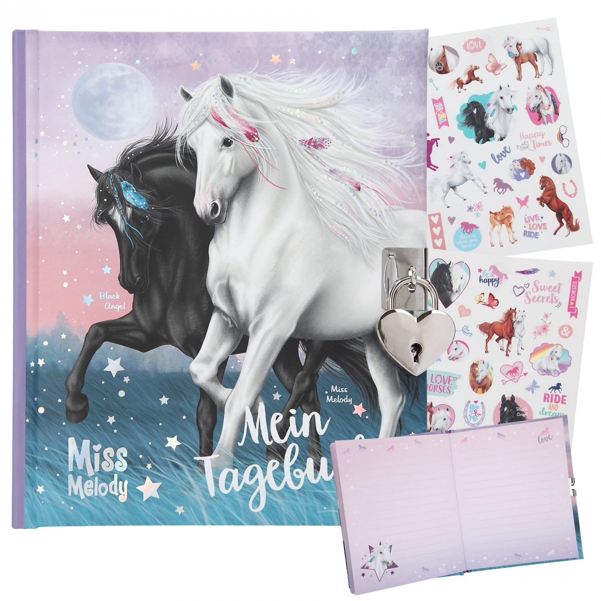 Miss Melody Tagebuch mit Stickern 