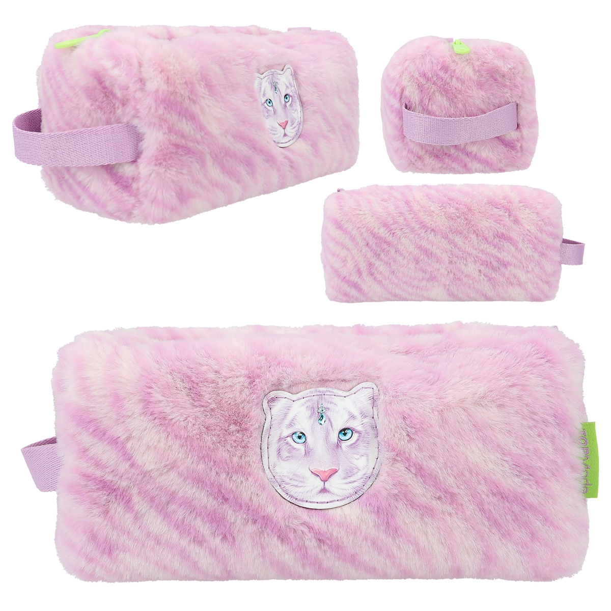 Top Model Kosmetiktasche Plüsch weißer Tiger