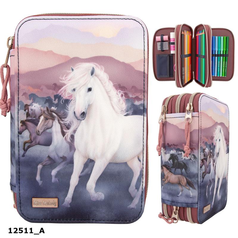 Miss Melody 3-fach Federtasche Mäppchen 12511