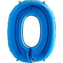 Folienballon 0 blau super shape 102cm 94560