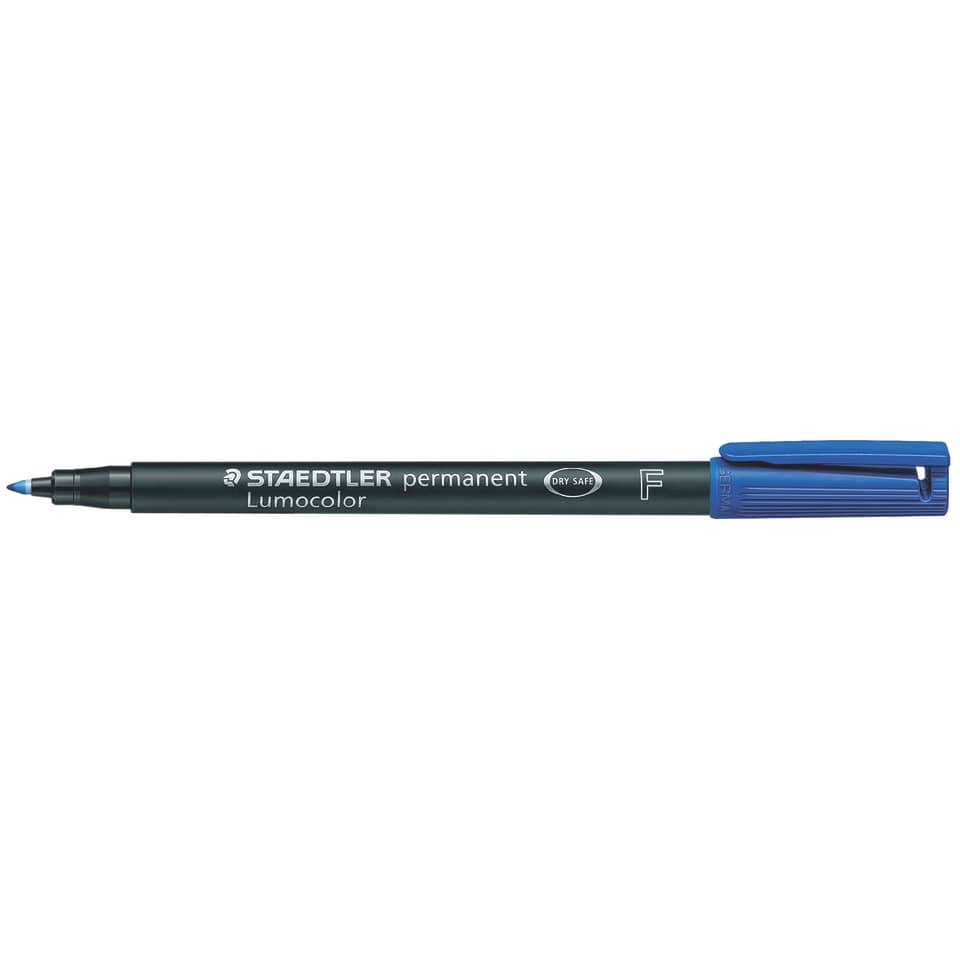 Lumocolor permanent blau F fein  0,5mm