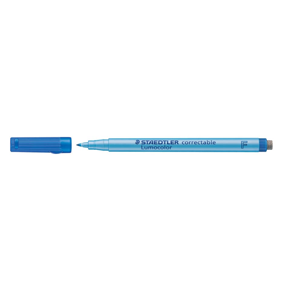 Folienstift F blau radierbar wasserlöslich