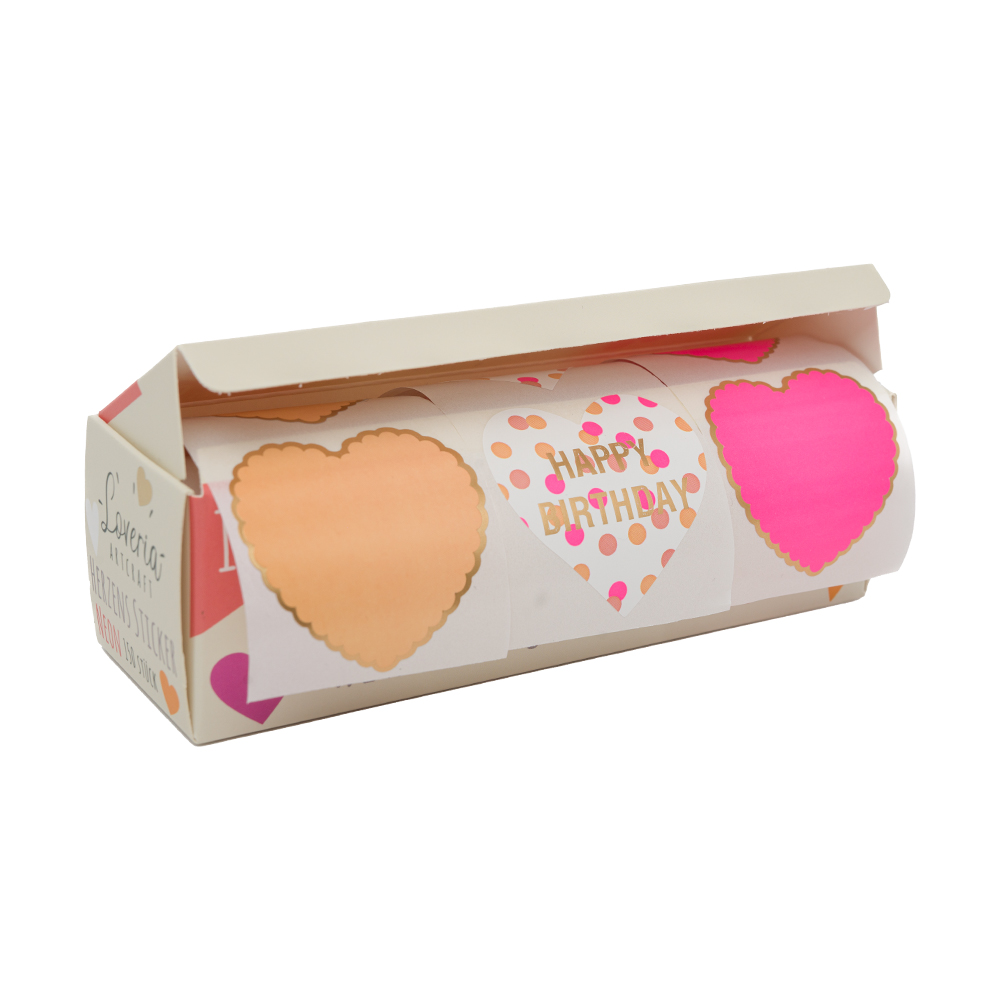 Loveria herzens Sticker Set 150st. neon 4,5 cm