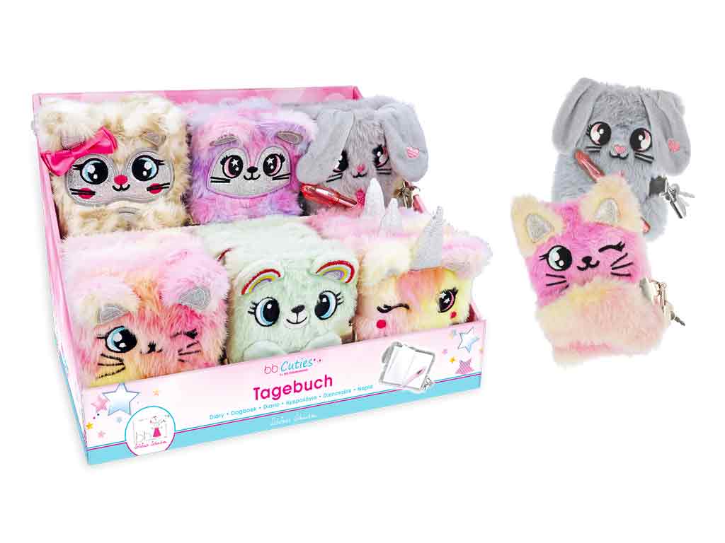 Cuties Tagebuch mit Schloss mini Plüsch 31333 