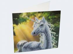 Crystal Art Card Einhorn 18x18cm