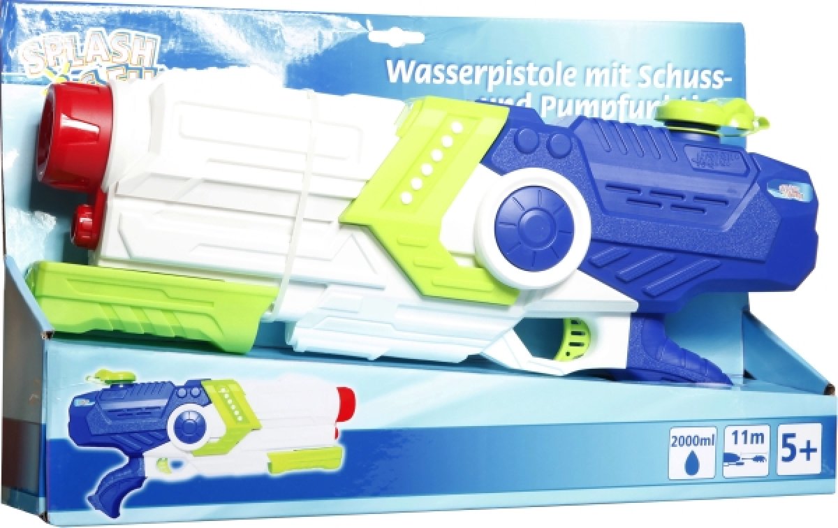 Splash & Fun Wasserpistole mit Pumpfunktion, 2000 ml, Reichw 11 m