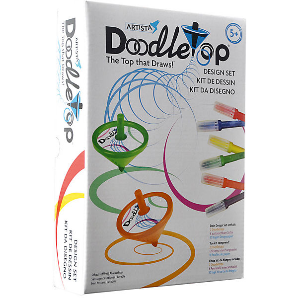 Doodletop design set mit Farbkreisel