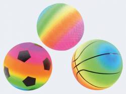 Regenbogen Sportball 21cm 3fach sortiert 	