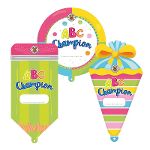 ABC CHAMPIONS Folienballons, 3-fach sortiert