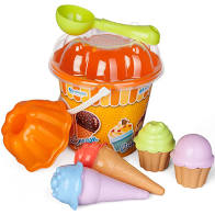 Sandspielzeug Eimer Eis & Cupcakes