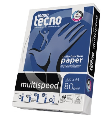Kopierpapier tecno multispeed 500 Blatt 80g/qm weiß