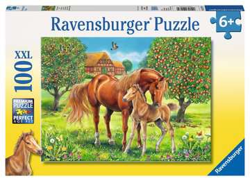 Puzzle XXL Pferdeglück auf der Wiese 100 Teile ab 6J. 105779