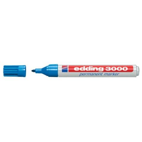 Permanent marker 3000 1,5-3mm hellblau EDDING 3000-010 Rundspitze nachfüllbar