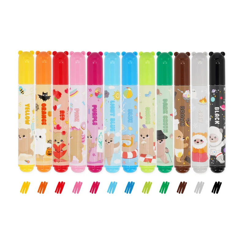 Legami  12 Fasermaler in der Box auswaschbar Teddy Friends TDM 0001