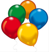 Luftballone Naturlatex 100% 10 Stück rund  farbig sortiert