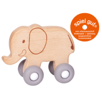 Baby Glück Schiebe Elefant aus Holz