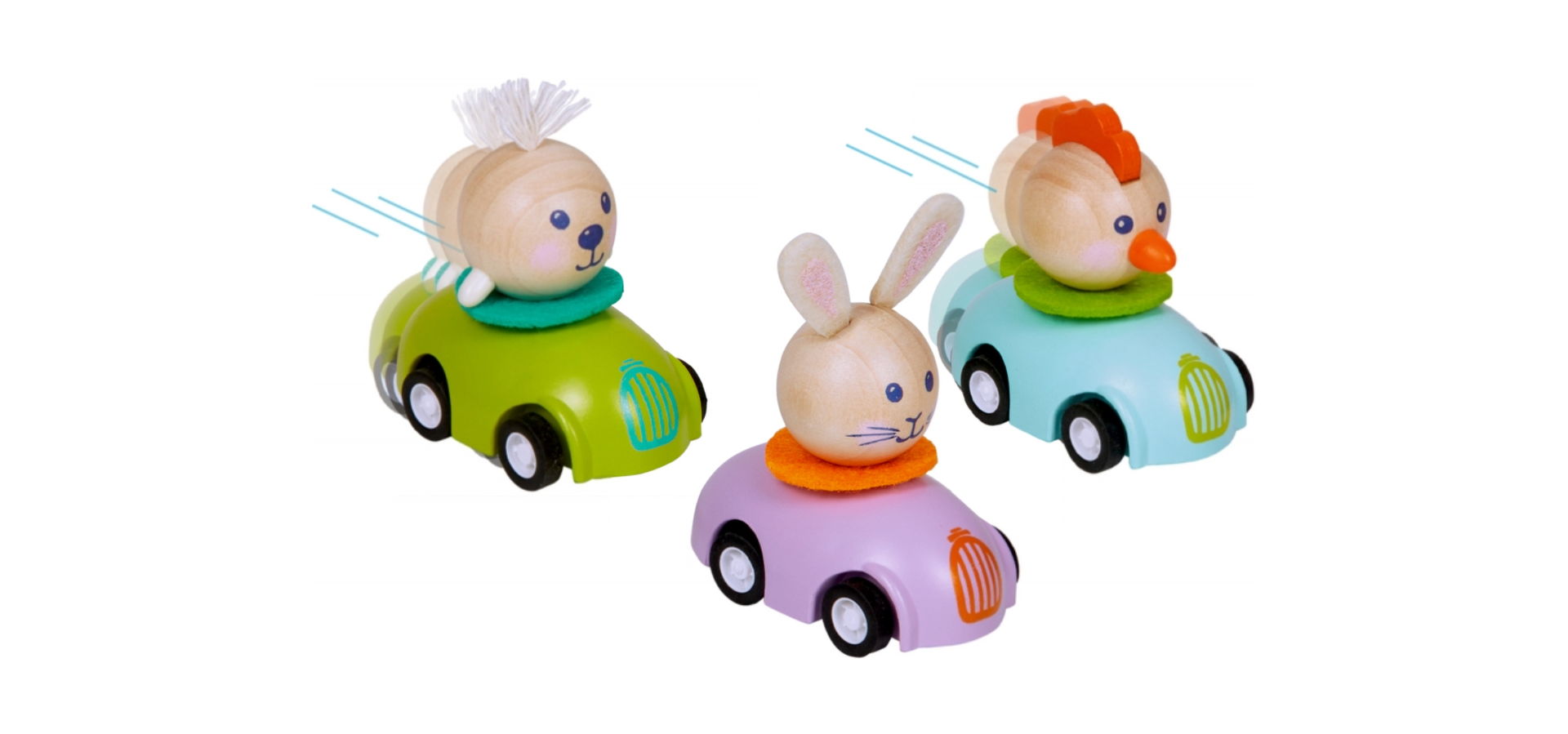 Rückzieh-Auto - Fröhliche Ostern, sort.