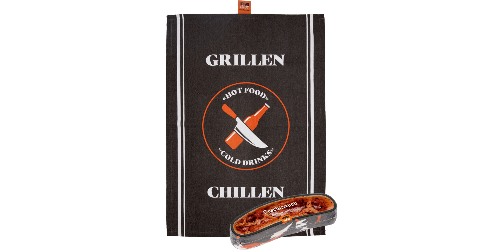 Geschirrtuch SERVICEKRAFT Grillen&Chillen - Urban&Gray