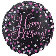 Heliumballon Pink Happy Birthday 219100