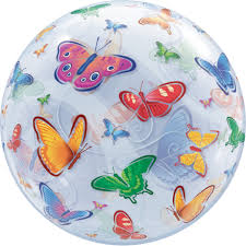 Luftballon Bubbles Schmetterlinge 15607 56cm