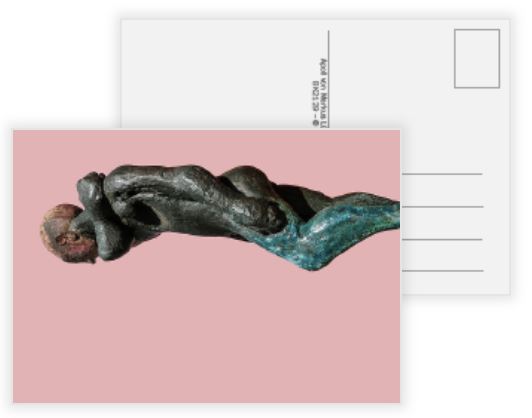 Apoll von Markus Lüpertz, Obere Sandstraße, Bamberg - Postkarte - Cover