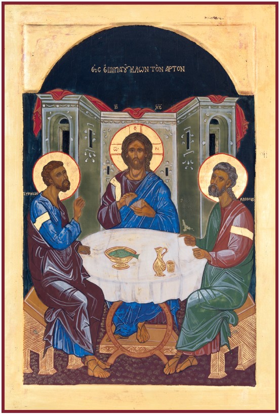 Ikone "Emmaus - Brotbrechen"