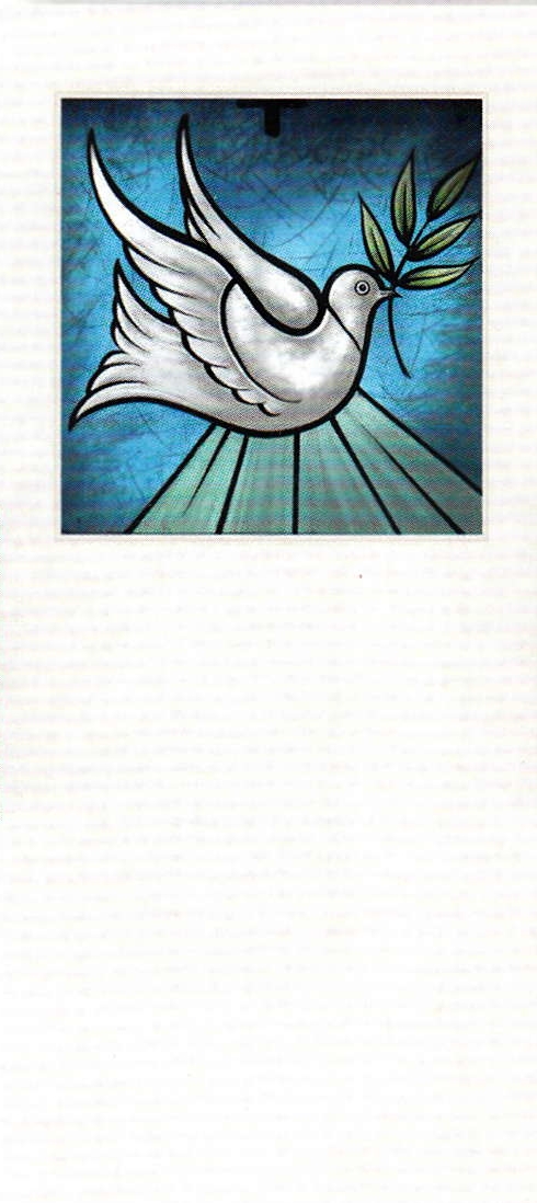 Kalenderrückwand (Friedenstaube) für den Liturgischen Abreißkalender