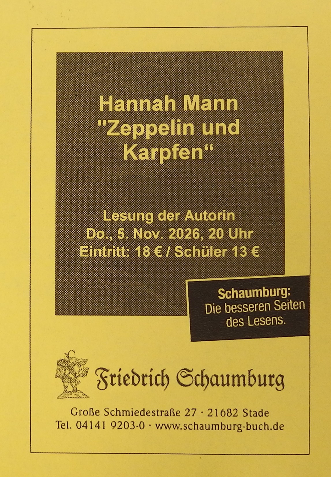 Eintrittskarte Hannah Mann