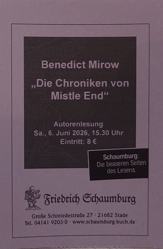 Eintrittskarte Benedict Mirow