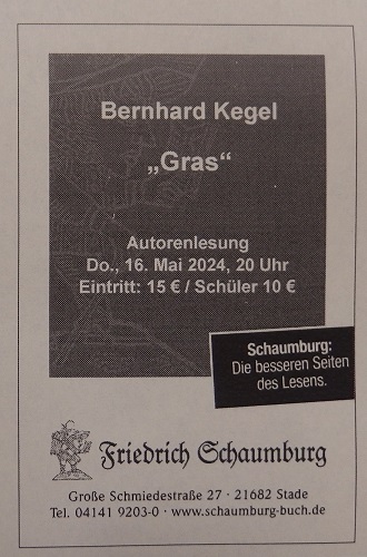 Eintrittskarte Bernhard Kegel