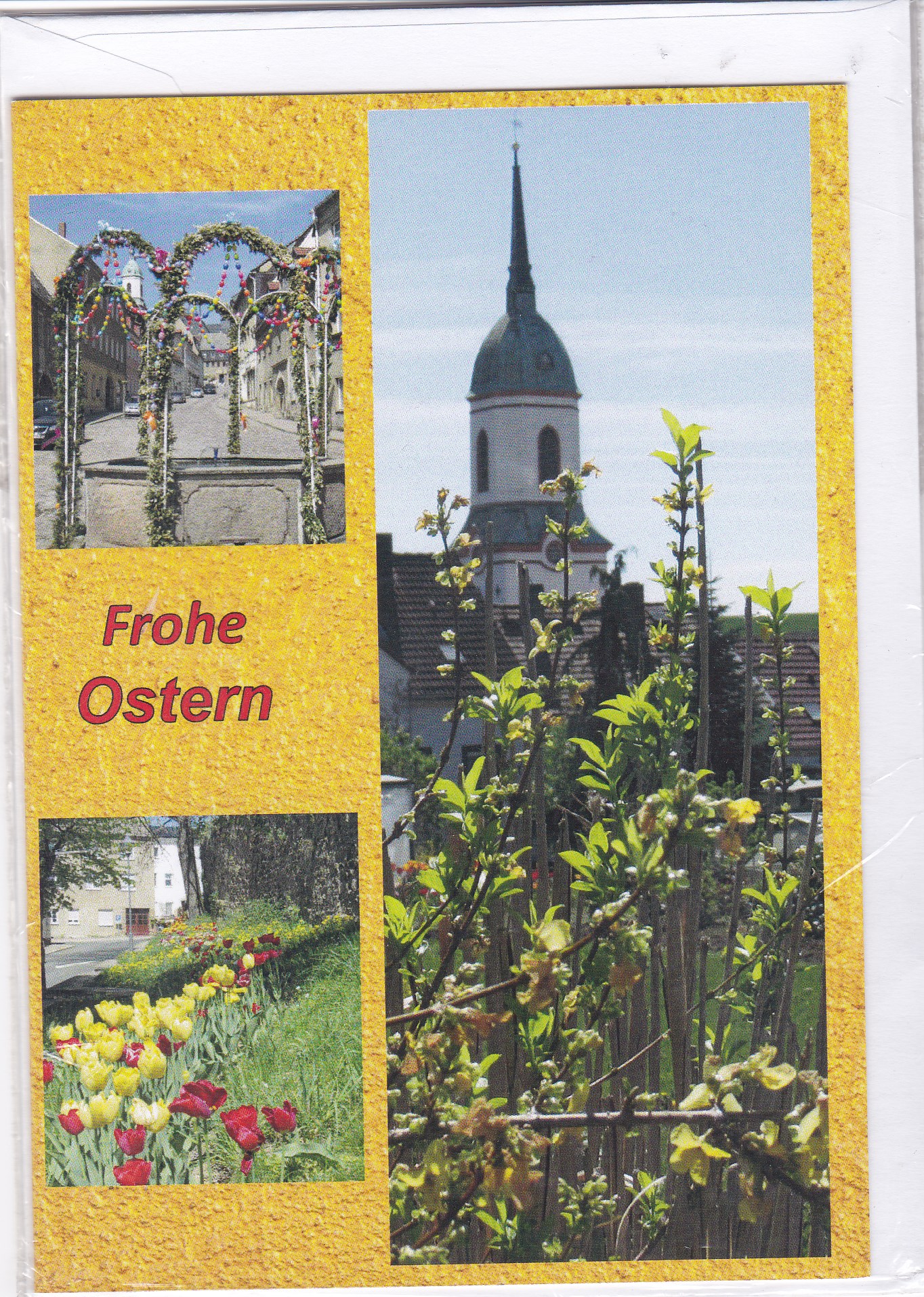 Faltkarte Frohe Ostern Roßwein