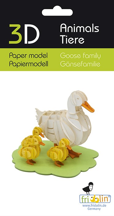 3D Papiermodell Gänse-Familie