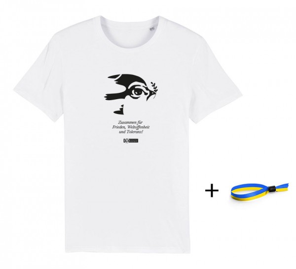 Unisex T-Shirt "Frieden", weiß 