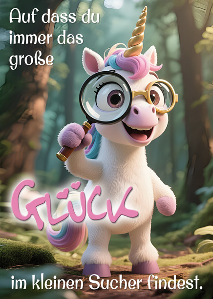 Auf dass du immer das große Glück im kleinen Sucher findest