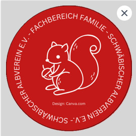 Aufkleber Eichhörnchen Familien im Albverein - Cover