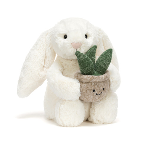 Jellycat Amuseable Cream Bunny with Plant