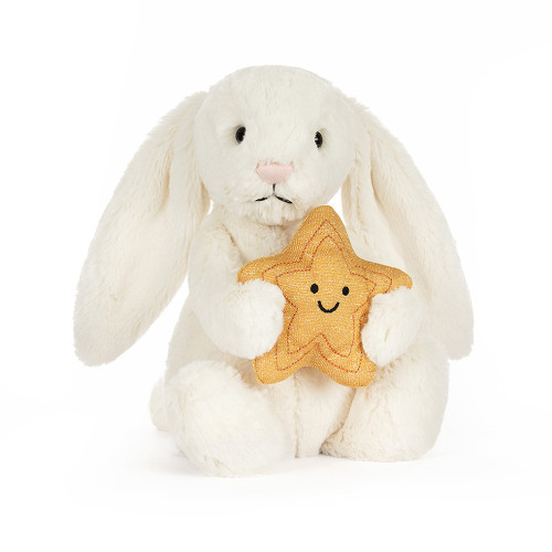 Jellycat Amuseable Cream Bunny with Star