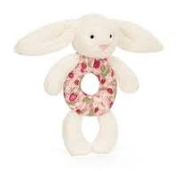Jellycat Blossom Cream Bunny Berry Ring Rattle