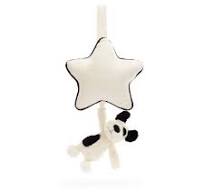 Jellycat Bashful Black & Cream Puppy Musical Pull