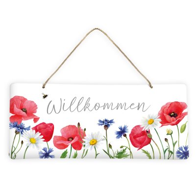 Grätz Deko-Schild Willkommen Blumenmeer